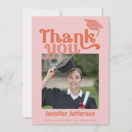 Retro Studenten Tack för ditt fotokort Julkort