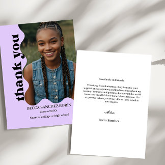 Retro studenten tack kort