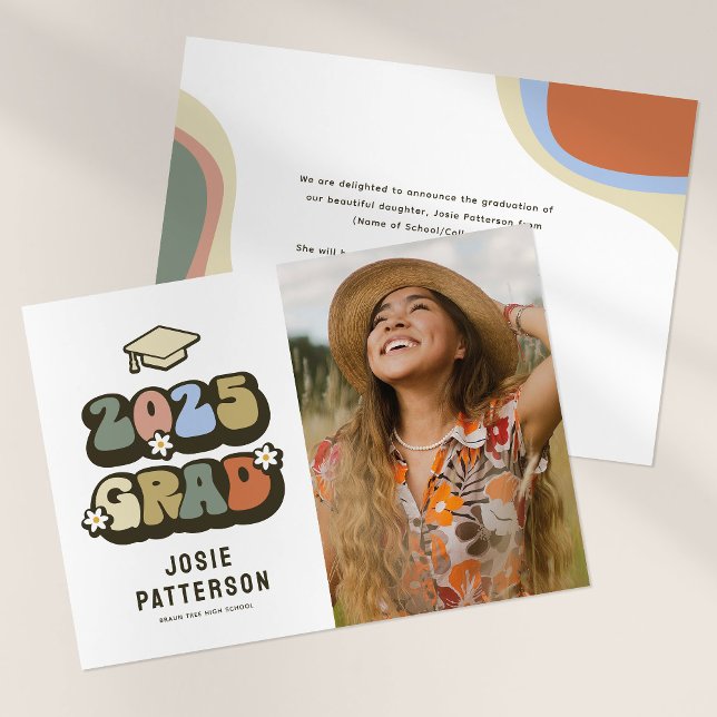 Retro Studentfoto Examen Meddelande (Skapare uppladdad)