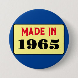 Retro style 60th birthday badge 1965 knapp