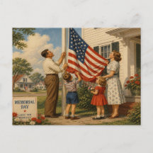 Retro-Style Amerikanika Minnesdags Postkort