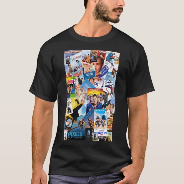 Retro Style Art Adam Sandler Collage Awesome First T Shirt (Framsida)