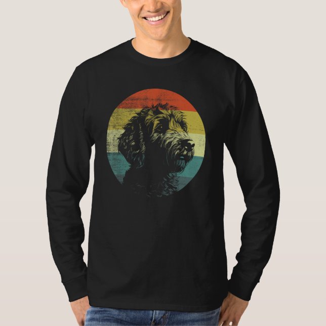 Retro Style Goldendoodle Dog T Shirt (Framsida)