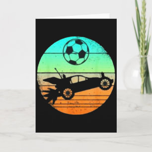 Retro Style Raket Rc Fotboll Bil Liga Gamer Presen Kort