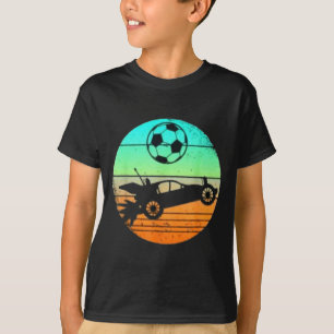 Retro Style Raket Rc Fotboll Bil Liga Gamer Presen T Shirt