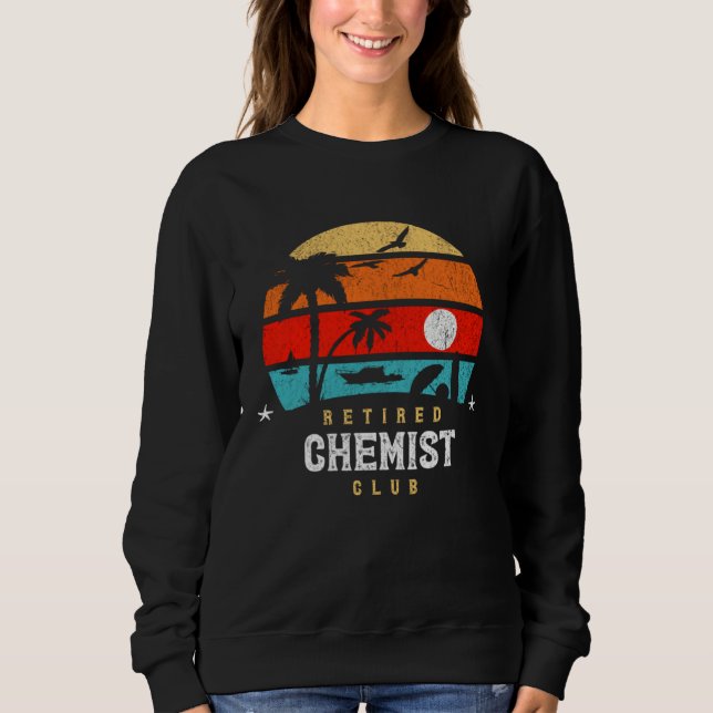Retro Style Retirement Gag Idea Funny Retired Chem T Shirt (Framsida)