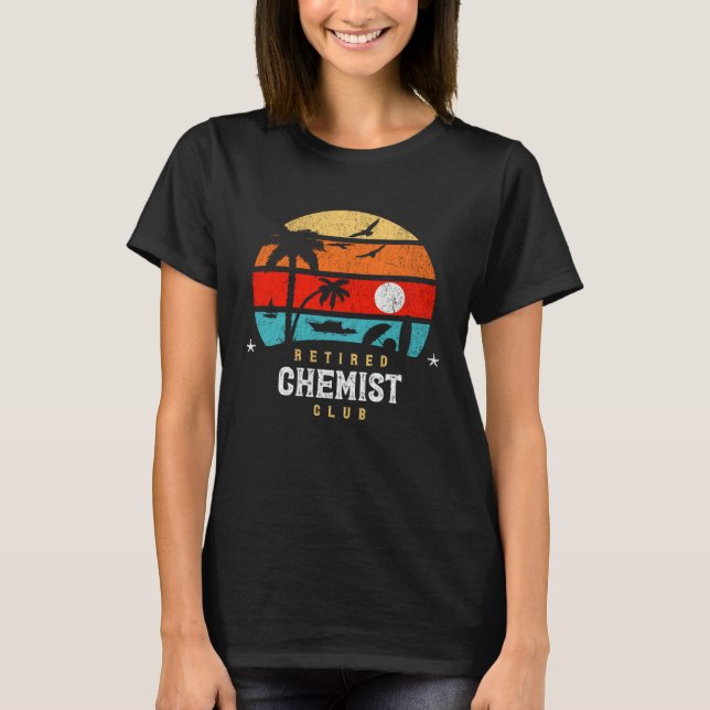 Retro Style Retirement Gag Idea Funny Retired Chem T Shirt (Framsida)