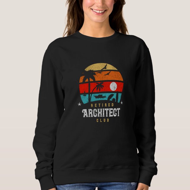 Retro Style Retirement Gag Idea  Retired Architect T Shirt (Framsida)