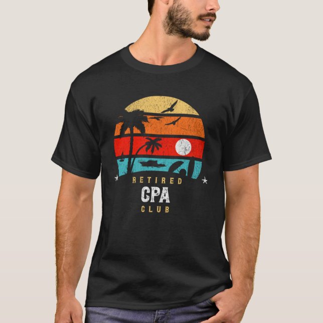 Retro Style  Retirement Gag Idea   Retired CPA T Shirt (Framsida)