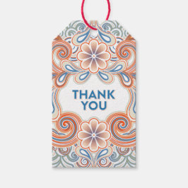 Retro style Thank You Presentetikett