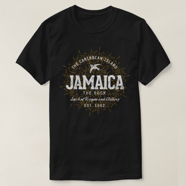 Retro Style Vintage Jamaica  T Shirt (Design framsida)