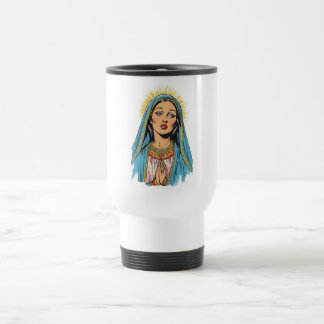Retro Style Virgin Mary Travel Mug Resemugg