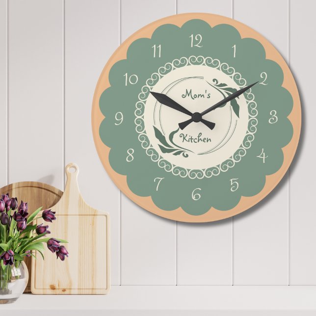 Retro Stylig Mysig Köksur för Mamma Stor Klocka (Vintage Style Cozy Kitchen Clock for Mom)