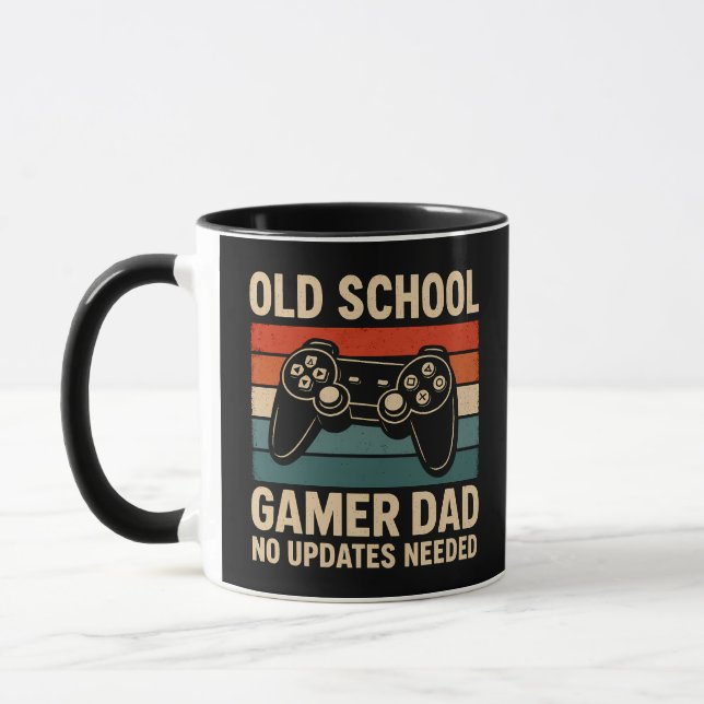 Retro-styrenhet för Old school Gamer Pappa Mugg (Vänster)