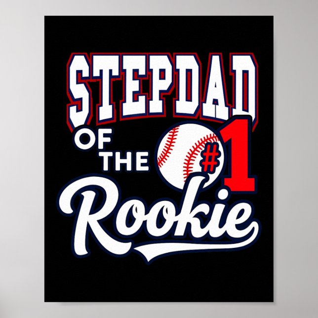 Retro styvfar styvpappa till nummer 1 Rookie Se Poster (Framsidan)