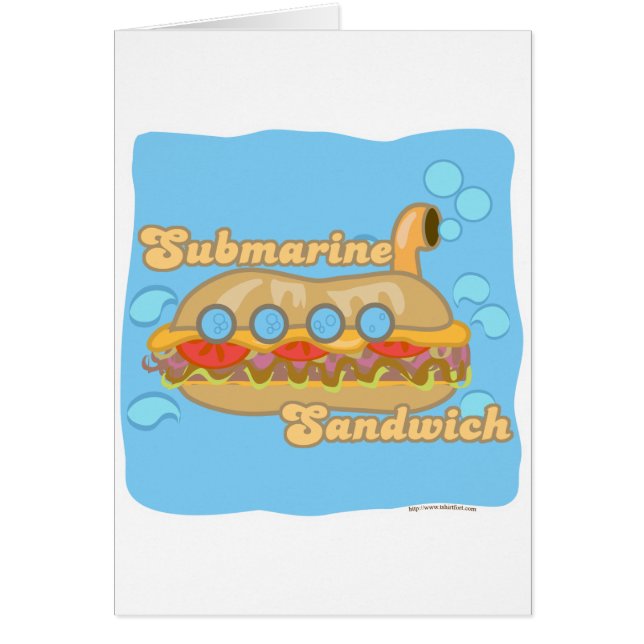 Retro Sub Sandwich också! Hälsningskort (Framsidan)
