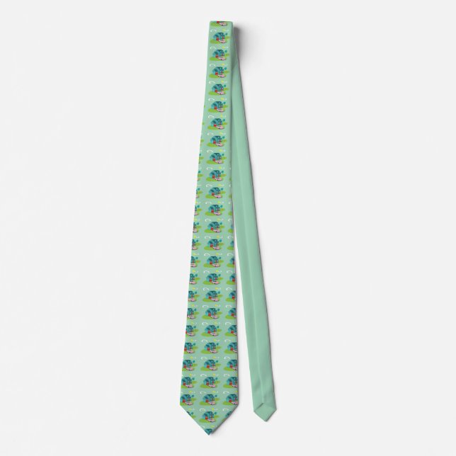 Retro Suburban House Neck Tie Slips (Framsida)