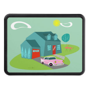 Retro Suburban House Trailer Hitch Cover Skydd För Dragkrok