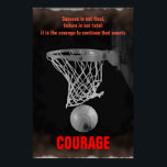 Retro Success Couretball inspirationstjänst Poster<br><div class="desc">Framgången är inte slutlig - Motiverande citattecken poster och skrivs ut</div>