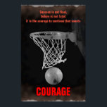 Retro Success Couretball inspirationstjänst Poster<br><div class="desc">Framgången är inte slutlig - Motiverande citattecken poster och skrivs ut</div>