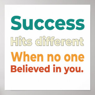 Retro Success - motiverande entreprenör citat Poster