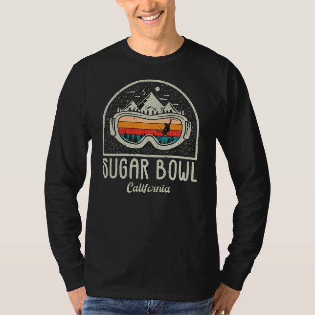 Retro Sugar Bowl Mountain Ski T Shirt (Framsida)