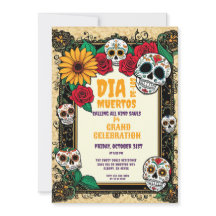 Retro Sugar Döskallars Día de los Muertos Firande