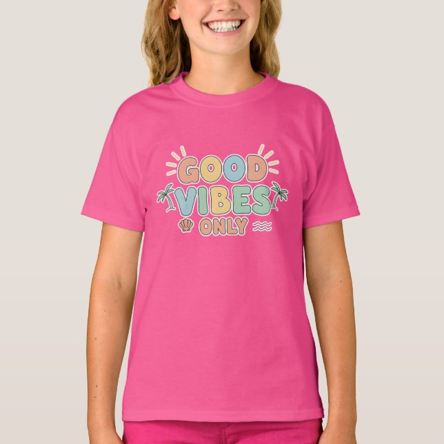 Retro Summer Beach Aesthetic Pastel Typography Art T Shirt (Framsida)