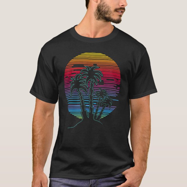 Retro summer beach t shirt (Framsida)