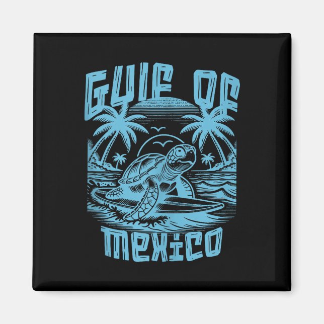 Retro Summer Bukt Mexiko Forever Beach G Magnet (Framsidan)