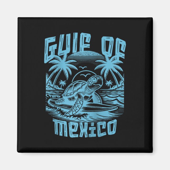 Retro Summer Bukt Mexiko Forever Beach G Magnet (Framsidan)