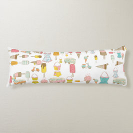 Retro Summer Decor for Girls, Tonåringar, Dorms Th Kroppskudde