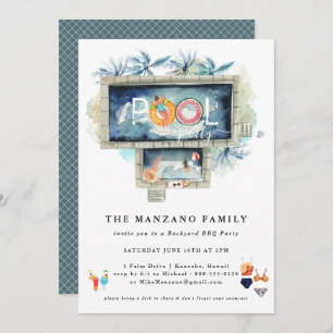 Retro Summer   Inbjudan till Bassäng-part