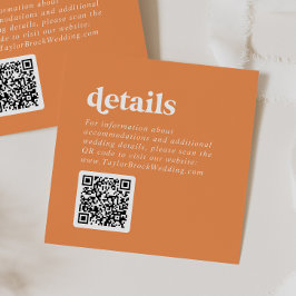 Retro Summer | Information om Orange QR-koden Bröl Tilläggskort
