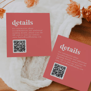 Retro Summer Information om Shock rosa QR-koden Tilläggskort