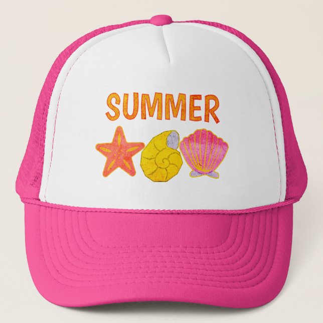 Retro Summer Seashells  Keps (Framsida)