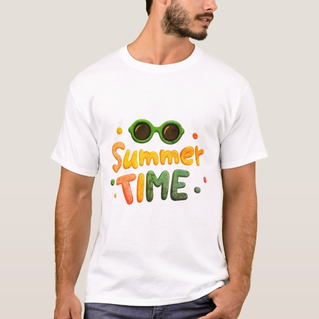 Retro Summer Time T-Shirt – semester (Framsida)