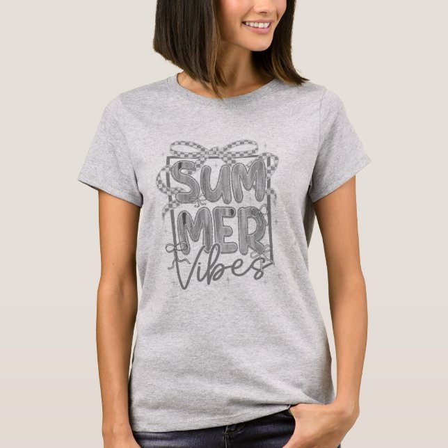 Retro Summer Vibes Coquette T Shirt (Framsida)