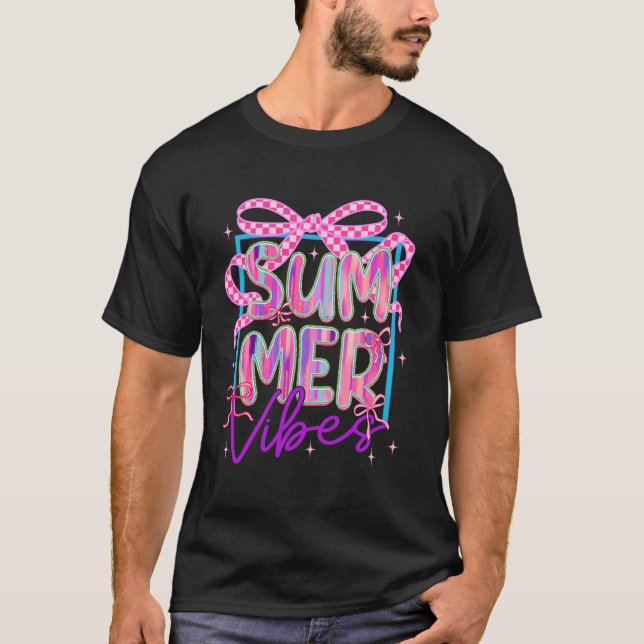 Retro Summer Vibes Coquette T Shirt (Framsida)