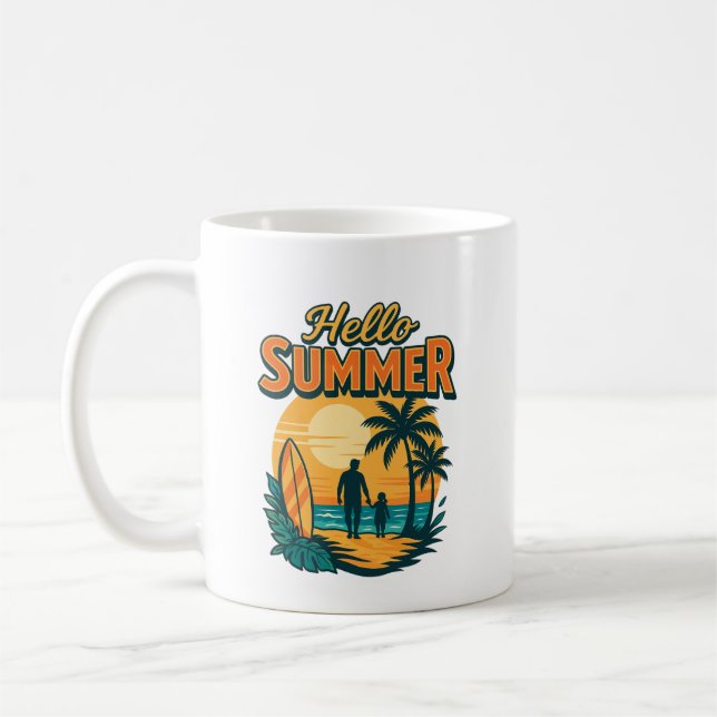 Retro Summer Vibes - Life's Better at the Beach Kaffemugg (Vänster)