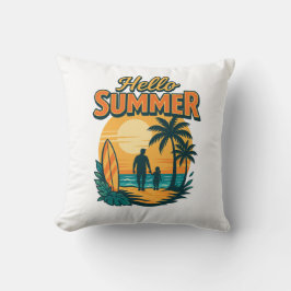 Retro Summer Vibes - Life's Better at the Beach Kudde