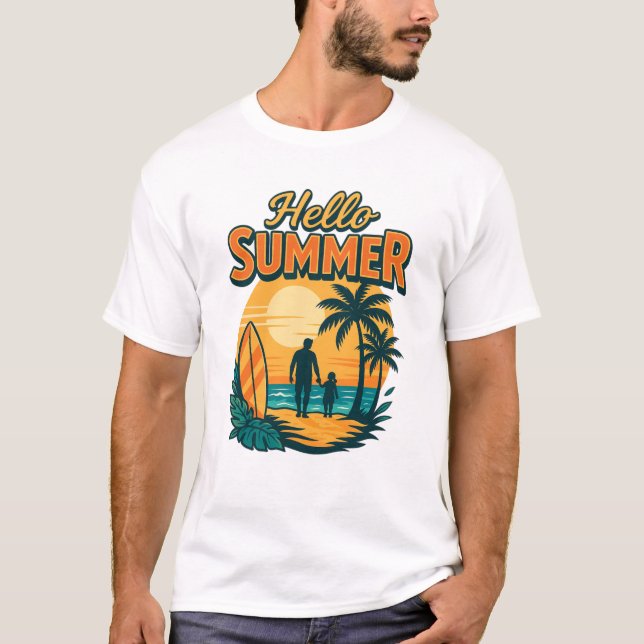 Retro Summer Vibes - Life's Better at the Beach T Shirt (Framsida)