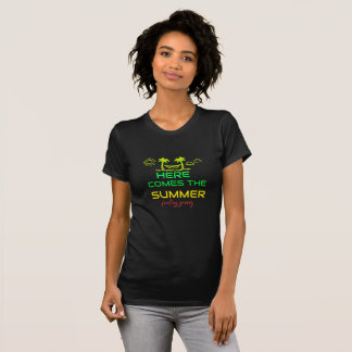 Retro Summer Vibes T-Shirt Handflatan Träd