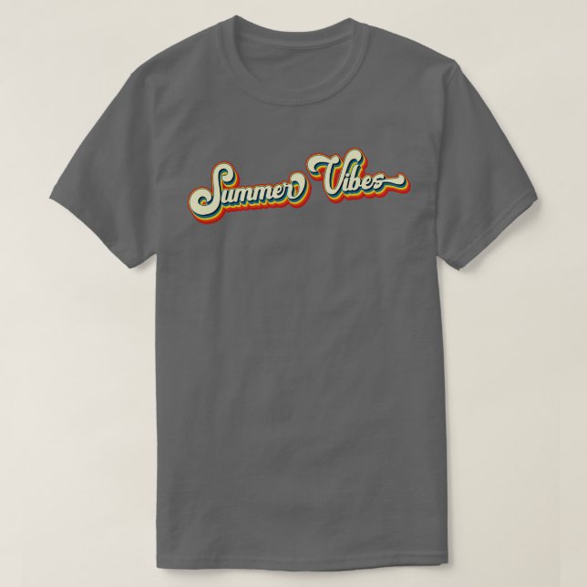 Retro Summer Vibes Vacation T Shirt (Design framsida)