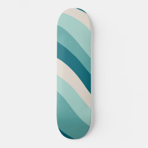 Retro Summer Wave #5 #minimum #decor #art Mini Skateboard Bräda 18,5 Cm