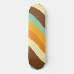 Retro Summer Wave #9 #minimum #decor #art Mini Skateboard Bräda 18,5 Cm