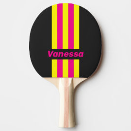Retro Sun Glow Pin Ränder med Namn Pingisracket