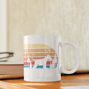 Retro Sun Miniature Schnauzer Lägg till ditt medde Kaffemugg