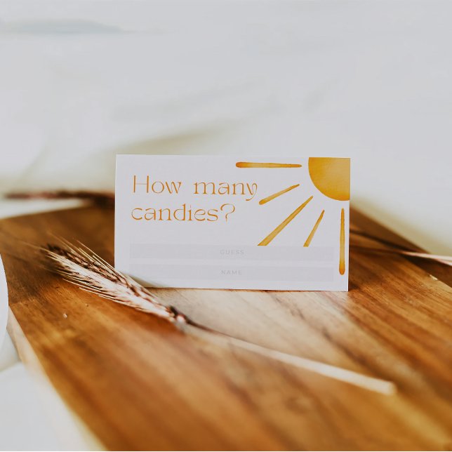 Retro Sun Sommar Hur Många Godisar Tilläggskort (Skapare uppladdad)