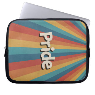 Retro Sunburst HBTQ+-stolthet Laptop Fodral